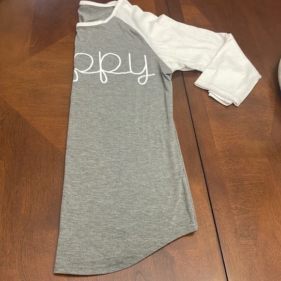 “Happy” 3/4 length sleeve t-shirt, size M - Picture 3 of 3